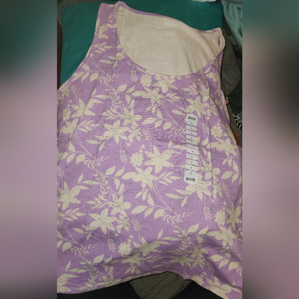 Duluth No Yank Tank Top with flowers